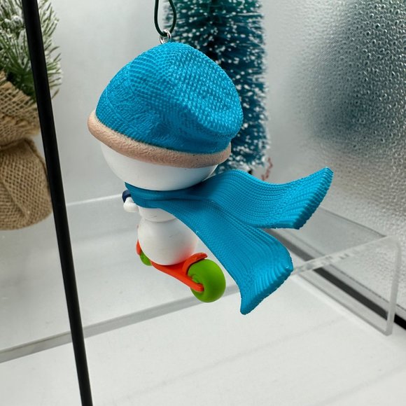 Hallmark Keepsake Ornament Grandson Scooter 2021 Snowman Scarf Winter Christmas - Picture 3 of 8